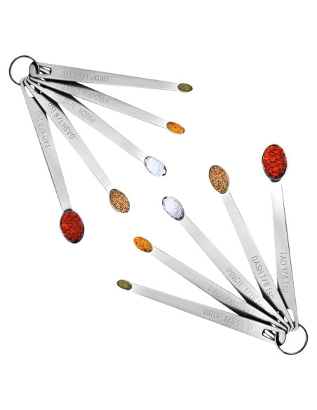 Juego de 2 cucharas medidoras YUNNKEEY de acero inoxidable Juego de 2 cucharas medidoras YUNNKEEY de acero inoxidable
