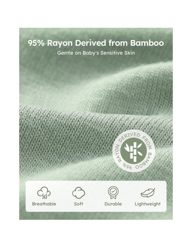 Saco de dormir para bebés Yoofoss 0-6 meses rayón de bambú