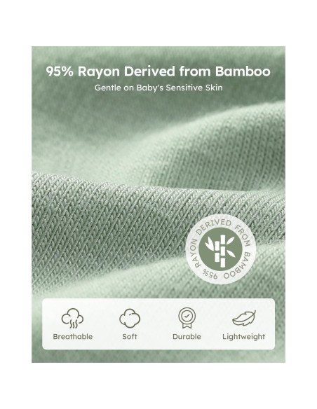 Saco de dormir para bebés Yoofoss 0-6 meses rayón de bambú Saco de dormir para bebés Yoofoss 0-6 meses rayón de bambú