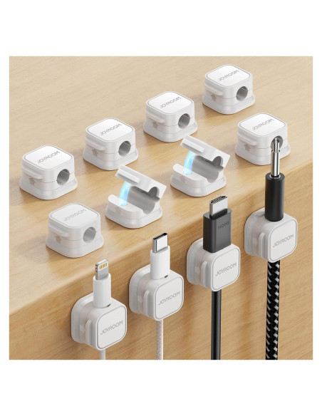 Organizador de Cables Magnético JOYROOM - Paquete de 12 Clips Organizador de Cables Magnético JOYROOM - Paquete de 12 Clips