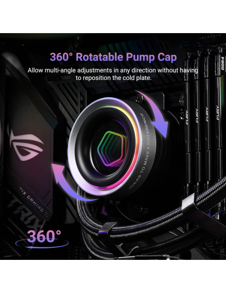 Enfriador AIO ID-COOLING FX240 INF 240mm ARGB Silencioso Enfriador AIO ID-COOLING FX240 INF 240mm ARGB Silencioso
