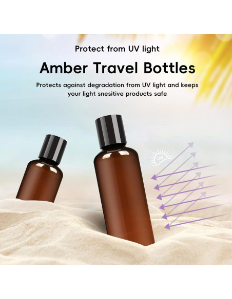 Paquete de 10 Botellas de Plástico Ámbar 100 ml TUZAZO Paquete de 10 Botellas de Plástico Ámbar 100 ml TUZAZO