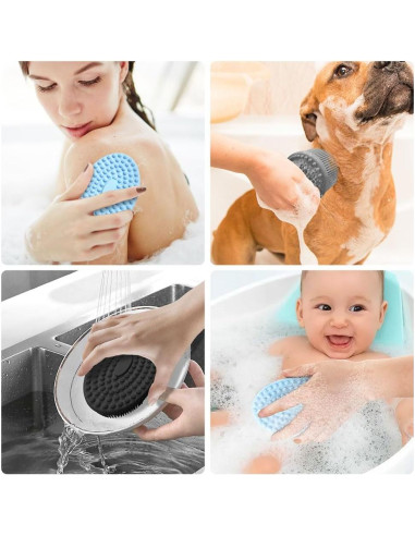 Set de 3 Esponjas Corporales de Silicona WRNZL Exfoliantes