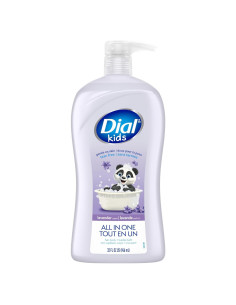 Jabón 3-en-1 Dial Niños Lavanda 946 ml - Cuerpo, Cabello y Baño