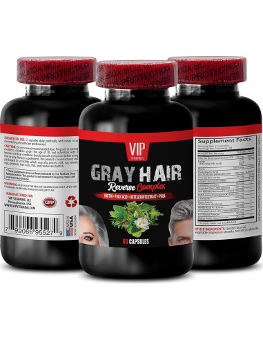 Complejo Reverso de Cabello Canoso PABA L-Tirosina 2 Botellas