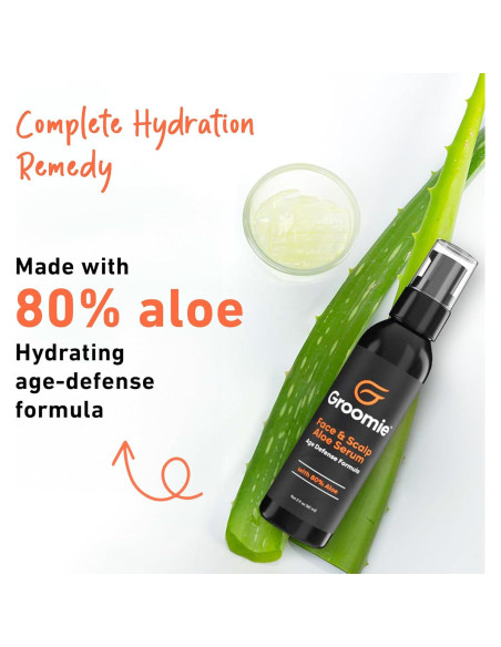 Suero de Aloe Vera Groomie 80% Hidratante para Piel y Cabello Suero de Aloe Vera Groomie 80% Hidratante para Piel y Cabello
