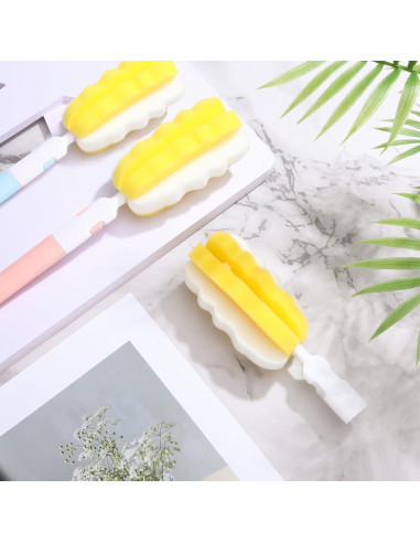 4 Cepillos Limpiadores de Botellas Maahongh con Mango Largo
