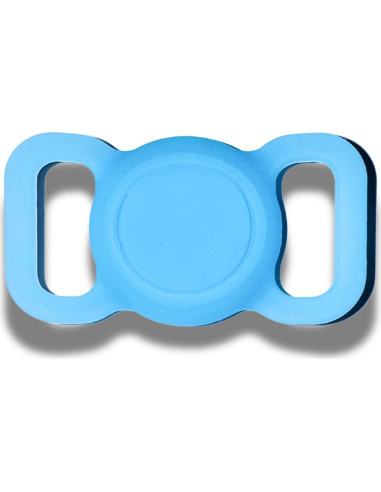 Soporte de Silicona Brillante para Dispositivo de Mascotas - Azul