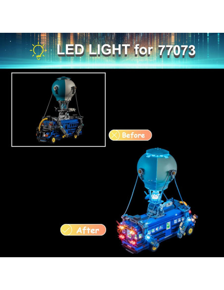 Kit de Luz LED para Lego 77073 Battle Bus Fortnite Kit de Luz LED para Lego 77073 Battle Bus Fortnite