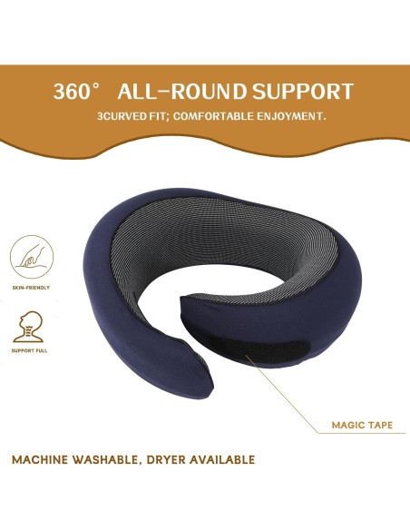 Almohada de Viaje Tuvalud CH001-1 Espuma Viscoelástica Ajustable Almohada de Viaje Tuvalud CH001-1 Espuma Viscoelástica Ajustable