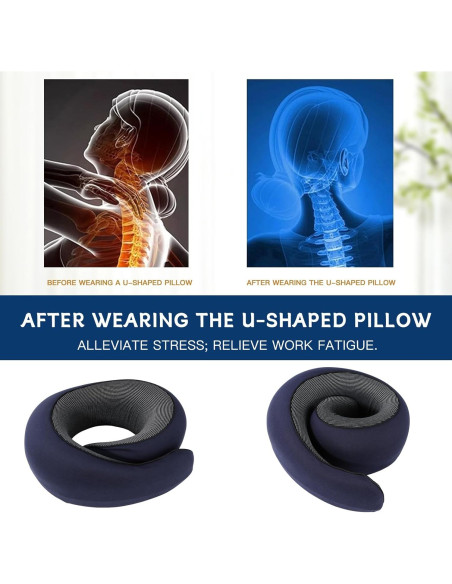Almohada de Viaje Tuvalud CH001-1 Espuma Viscoelástica Ajustable Almohada de Viaje Tuvalud CH001-1 Espuma Viscoelástica Ajustable
