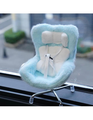 Asiento de Coche para Muñecas Genérico Azul 10-17 cm