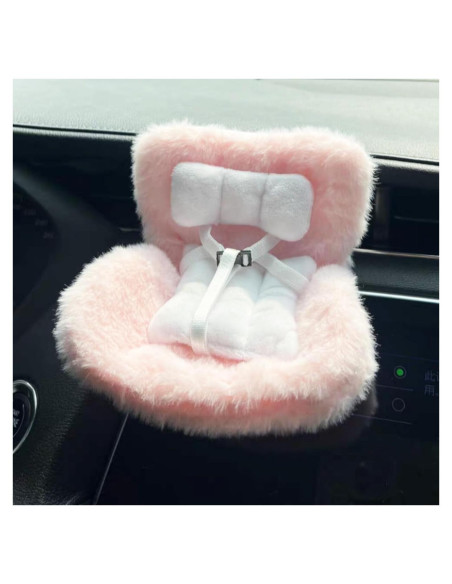 Asiento de Coche para Muñecas Lukax Rosa 15x7x10cm con Clip Asiento de Coche para Muñecas Lukax Rosa 15x7x10cm con Clip