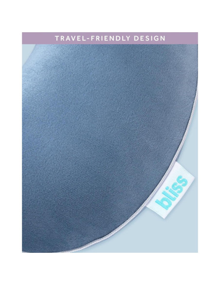 Almohada de Cuello Bliss B NECK PILLOW Espuma con Memoria Azul Almohada de Cuello Bliss B NECK PILLOW Espuma con Memoria Azul