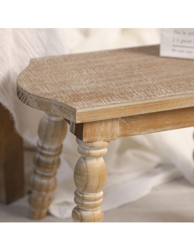Taburete de Madera Natural Dwellington 40x19.5x26.5 cm
