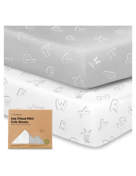 Sábanas Ajustadas para Cuna Mini KeaBabies - 2 Piezas 96.5x66 cm Sábanas Ajustadas para Cuna Mini KeaBabies - 2 Piezas 96.5x66 cm