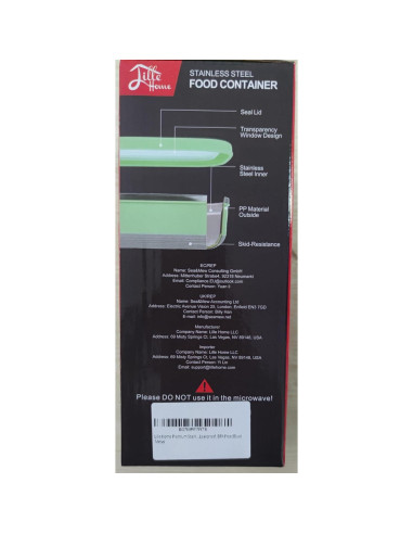 Contenedor de Ensalada Lille Home Acero Inoxidable 3 Piezas 1.4L