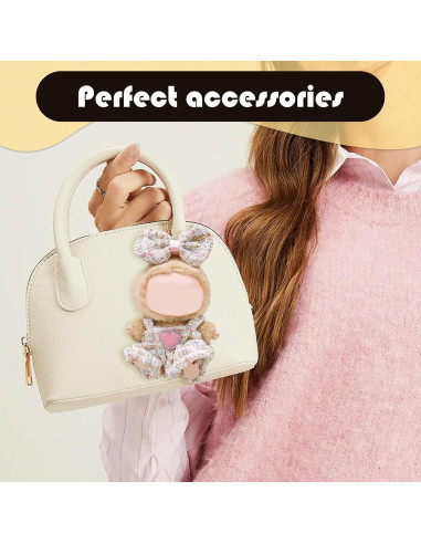 Conjunto de Ropa para Muñecas Labubu Beige 2 Piezas 17cm