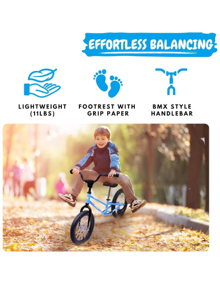 Bicicleta de Equilibrio BICYSTAR 16" Ajustable para Niños Bicicleta de Equilibrio BICYSTAR 16" Ajustable para Niños