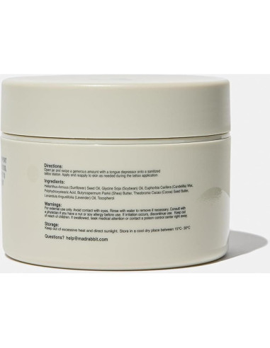 Mad Rabbit Tattoo Glide | Ungüento Vegano 127g para Tatuajes