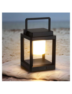 Lámpara de Mesa Solar LED Impermeable 22cm - Linterna Portátil