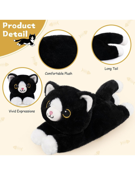 Almohadilla Térmica de Microondas Gato Negro Kawaii 33 cm Almohadilla Térmica de Microondas Gato Negro Kawaii 33 cm