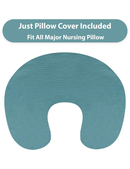 Funda de Almohada de Lactancia Hooyax Algodón Muslin Azul Funda de Almohada de Lactancia Hooyax Algodón Muslin Azul