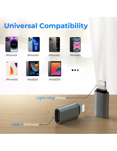 Adaptador USB C a Lightning Vanjua 4 Pack para iPhone y iPad