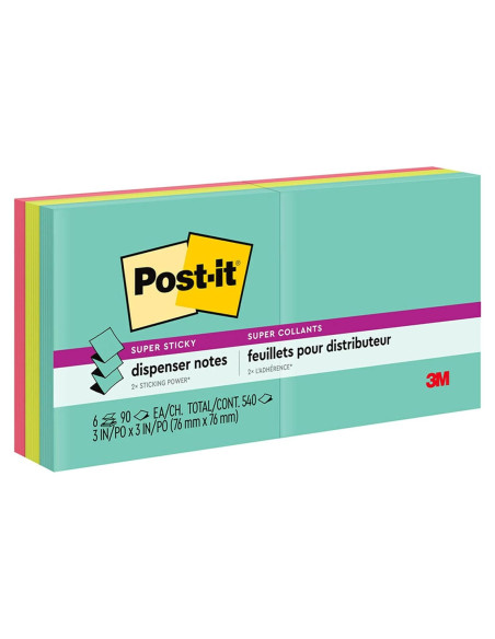 Notas Adhesivas Post-it Super Sticky 3x3" Supernova Neons - 6 Blocs Notas Adhesivas Post-it Super Sticky 3x3" Supernova Neons - 6 Blocs