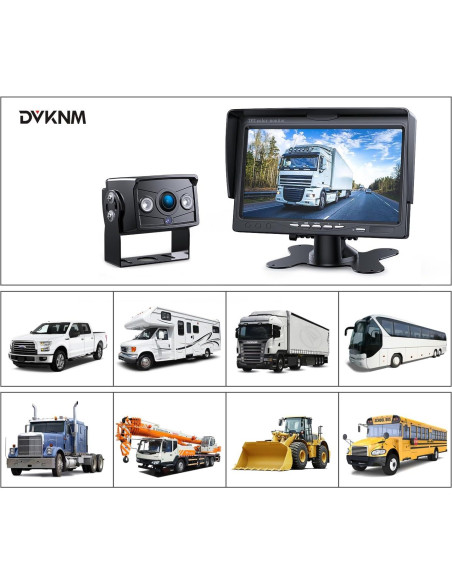 Kit de Monitor de Cámara de Respaldo DVKNM 7" HD 1080P IP69 Kit de Monitor de Cámara de Respaldo DVKNM 7" HD 1080P IP69