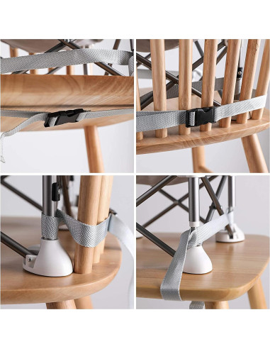 Silla Elevadora Plegable PandaEar Azul Claro para Bebés