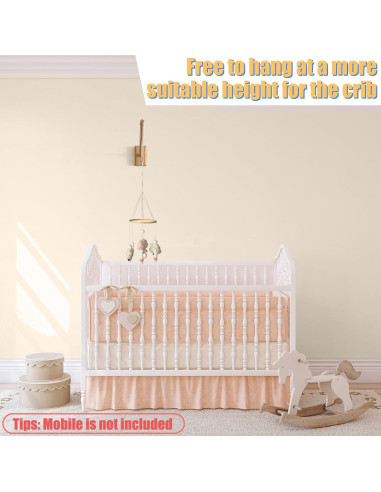 Brazo de Móvil de Cuna Tuiiopoli Madera Natural Soporte Pared
