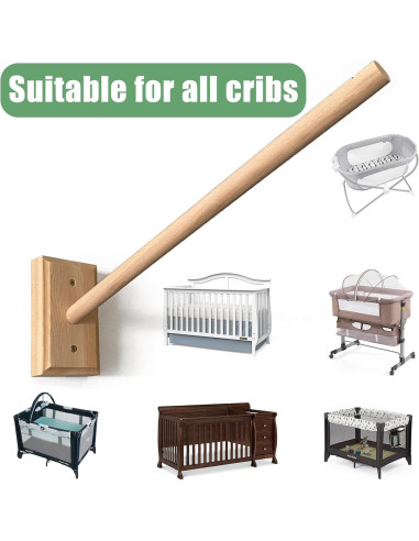 Brazo de Móvil de Cuna Tuiiopoli Madera Natural Soporte Pared