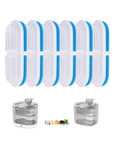 Reemplazo de Filtros HAPUP para Fuente de Agua Gatos 6 Unidades