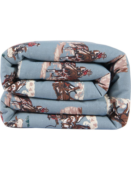 Manta Tasha Polizzi Paseo Road 127x152 cm Azul Western Manta Tasha Polizzi Paseo Road 127x152 cm Azul Western