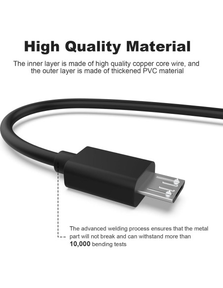 Cable de Carga Micro USB Zosvoses para Bose QC35 - 25 cm Cable de Carga Micro USB Zosvoses para Bose QC35 - 25 cm