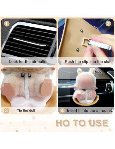 Silla de Auto para Muñeca ApisNest Marrón con Soporte