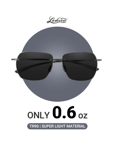 Gafas de sol polarizadas LADEESSE para hombres UV protección