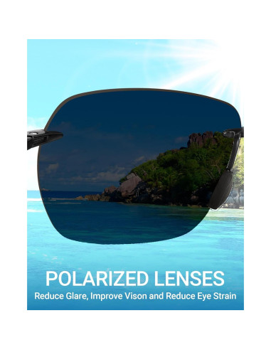 Gafas de sol polarizadas LADEESSE para hombres UV protección