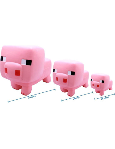 Peluche SquishMe Minecraft Cerdo 30.48 cm Just Toys