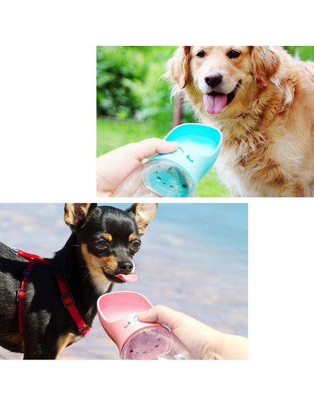 Botella de Agua Portátil para Perros VehiGo 350 ml Verde Botella de Agua Portátil para Perros VehiGo 350 ml Verde
