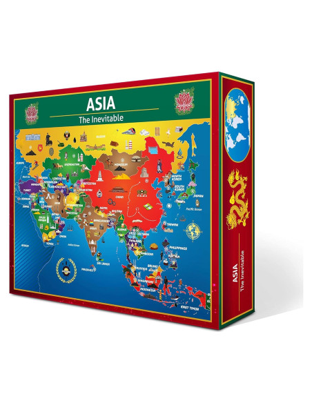 Rompecabezas de Asia 100 Piezas - Educativo y Divertido Rompecabezas de Asia 100 Piezas - Educativo y Divertido