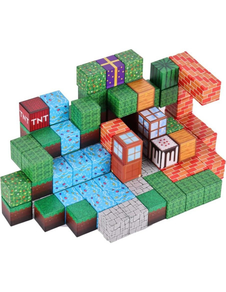 Bloques Magnéticos de Construcción 108PCS Jardín STEM Niños 3-10 Años Bloques Magnéticos de Construcción 108PCS Jardín STEM Niños 3-10 Años