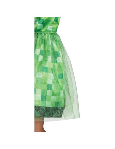 Disfraz de vestido Creeper Minecraft para niñas - Talla 4-6x