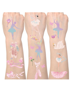 Tatuajes Temporales de Ballet Lovarywow - 200 Stickers para Niños