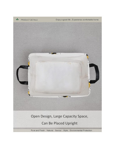 Cesta de lavandería plegable ONOEV 75L Lona Impermeable Abeja
