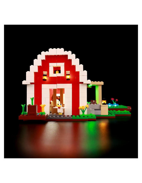 Kit de Luz LED BrickBling para LEGO Minecraft El Granero Rojo Kit de Luz LED BrickBling para LEGO Minecraft El Granero Rojo