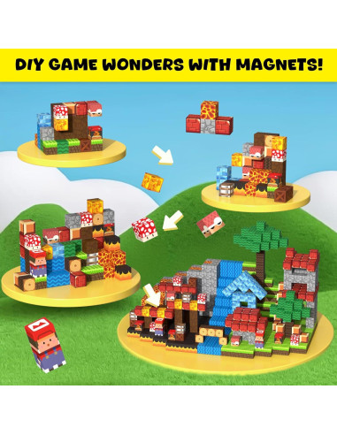 Juego de Bloques Magnéticos TENYEAH 64 Piezas para Niños 3+
