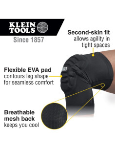 Rodilleras Acolchadas Klein Tools 60614 S/M Negro Transpirables 2