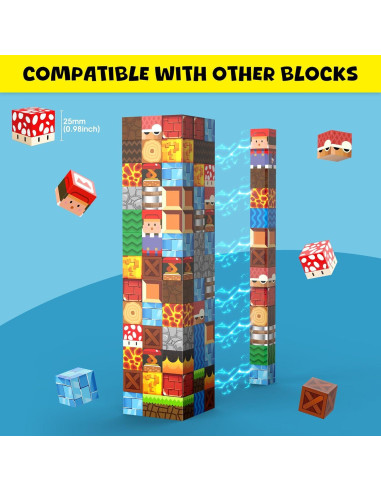 Juego de Bloques Magnéticos TENYEAH 64 Piezas para Niños 3+